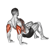 triceps dips floor dimostrazione dell’esercizio