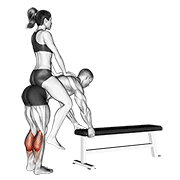 weighted donkey calf raise dimostrazione dell’esercizio