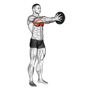 weighted svend press exercise demonstration