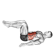 reverse crunch dimostrazione dell’esercizio