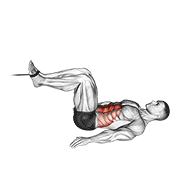 cable reverse crunch exercise demonstration