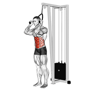 cable standing crunch (with rope attachment) dimostrazione dell’esercizio