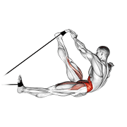 band alternating v-up exercise demonstration