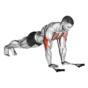 band close-grip push-up dimostrazione dell’esercizio