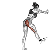 band bent-over hip extension dimostrazione dell’esercizio