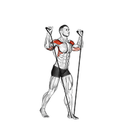 band shoulder press dimostrazione dell’esercizio