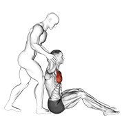 behind head chest stretch exercise demonstration