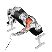 cable one arm decline chest fly exercise demonstration