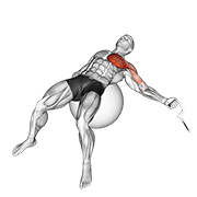 cable one arm fly on exercise ball dimostrazione dell’esercizio