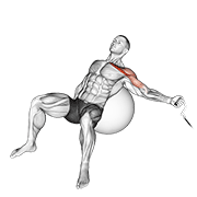 cable one arm incline fly on exercise ball egzersiz gösterimi
