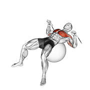 cable press on exercise ball exercise demonstration