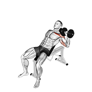 dumbbell incline one arm press dimostrazione dell’esercizio