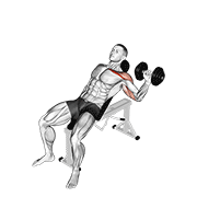 dumbbell one arm incline chest press dimostrazione dell’esercizio