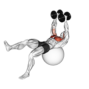 dumbbell one leg fly on exercise ball dimostrazione dell’esercizio