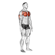 isometric chest squeeze exercise demonstration