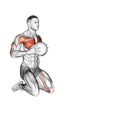 medicine ball chest push multiple response exercise demonstration