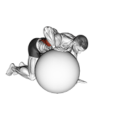 exercise ball lat stretch exercise demonstration