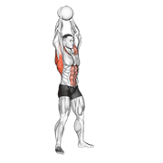 medicine ball overhead slam exercise demonstration
