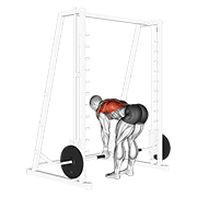 smith reverse grip bent over row exercise demonstration
