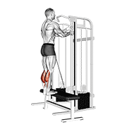 cable standing calf raise exercise demonstration