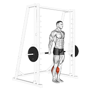 smith reverse calf raises exercise demonstration