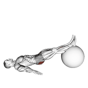 exercise ball one legged diagonal kick hamstring curl dimostrazione dell’esercizio