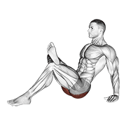 seated glute stretch exercise demonstration