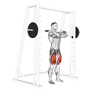 smith front squat (clean grip) dimostrazione dell’esercizio
