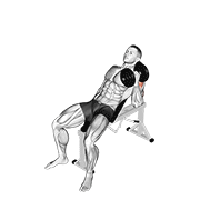 dumbbell incline one arm hammer press exercise demonstration