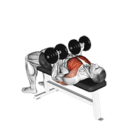 dumbbell reverse bench press dimostrazione dell’esercizio