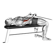 cable lying bicep curl exercise demonstration