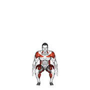 squat to overhead reach with twist dimostrazione dell’esercizio