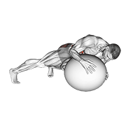 prone twist on stability ball dimostrazione dell’esercizio