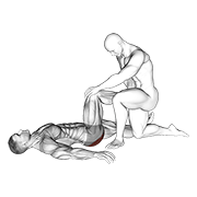 assisted lying glutes stretch dimostrazione dell’esercizio