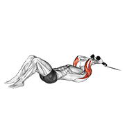 cable rope lying on floor tricep extension dimostrazione dell’esercizio
