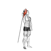 cable standing reverse grip one arm overhead tricep extension dimostrazione dell’esercizio