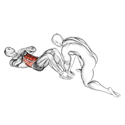 assisted sit-up exercise demonstration