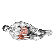 bodyweight side lying biceps curl egzersiz gösterimi