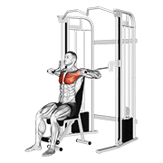cable seated chest press dimostrazione dell’esercizio