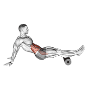 roller reverse crunch exercise demonstration