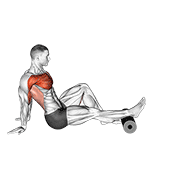 roller seated single leg shoulder flexor depresor retractor exercise demonstration
