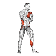 left hook. boxing exercise demonstration