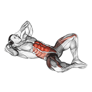 frog crunch exercise demonstration