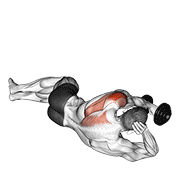 dumbbell lying on floor rear delt raise dimostrazione dell’esercizio