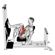 lever horizontal one leg press exercise demonstration