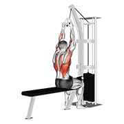 cable lateral pulldown with v-bar dimostrazione dell’esercizio