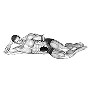 dumbbell lying pronation on floor dimostrazione dell’esercizio