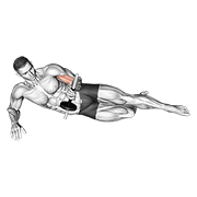 dumbbell lying supination on floor egzersiz gösterimi