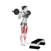 barbell squat jump step rear lunge egzersiz gösterimi