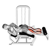 lever lying two-one leg curl egzersiz gösterimi